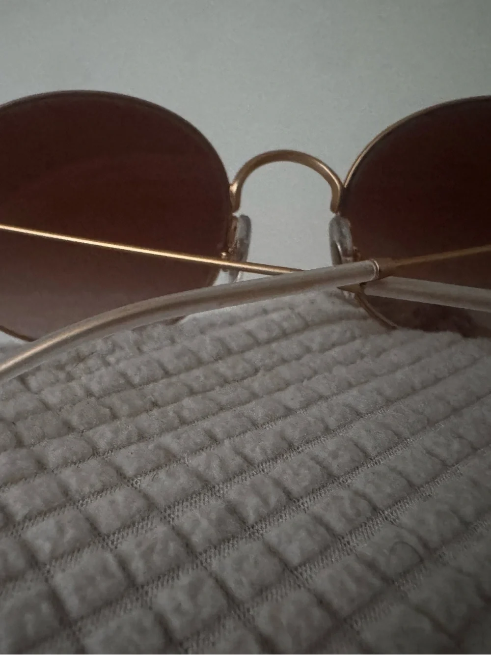 Ray-Ban Gold Frame Sunglasses with Burgundy Lenses
